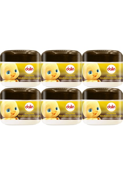 Vazelin 100ML Hindistan Cevizi Yağlı (6 Lı Set)