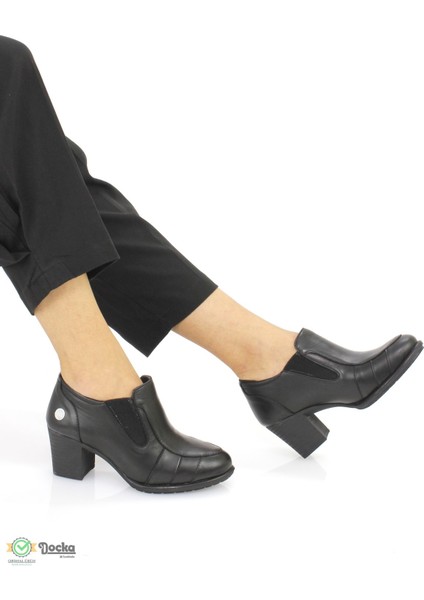 Kadın Deri Ortopedik Kışlık Klasik Kalın Topuklu Ayakkabı M25/KA3135 fiyatları