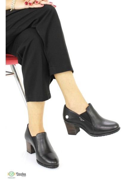 Kadın Deri Ortopedik Kışlık Kalın Topuklu Klasik Ayakkabı M25/KA3125 fırsatları