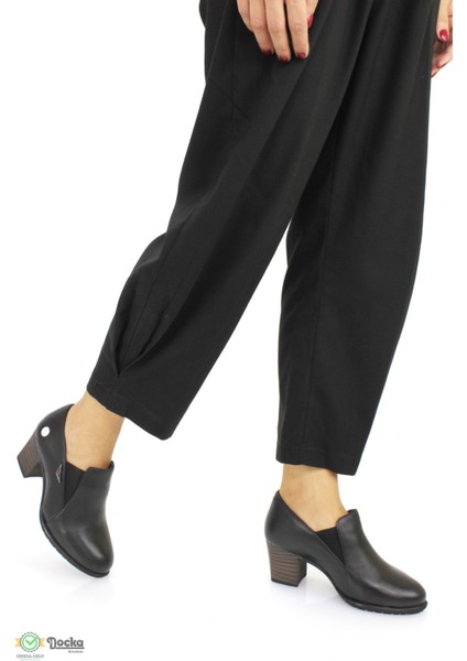 Kadın Deri Ortopedik Kışlık Kalın Topuklu Klasik Ayakkabı M25/KA3125 indirimleri