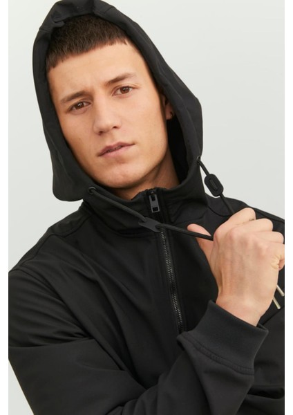 Jjebasıc Softshell Hood Noos 12236300 Siyah