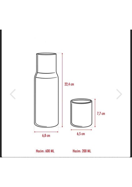 Borosilikat Cam Başucu Sürahisi & Cam Sürahi * 600 ml