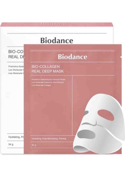 Bio-Collagen Real Deep Mask (4 Adet)Nemlendirici Hidrojel Yüz Maskesi