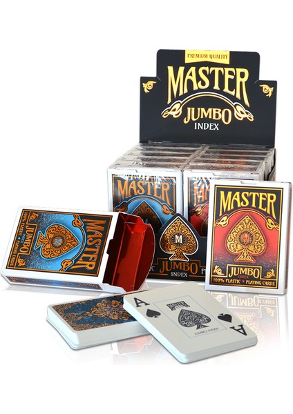 Games Master Jumbo Index Plastik Oyun Kağıdı Kırmızı