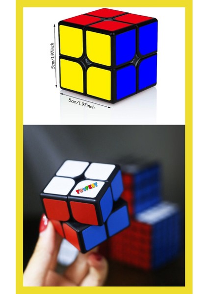 4 Lü Speed Zeka Küpü Akıl Küpü Rübik Küp Seti 3 x 3-2 x 2-3 x 3 Yuvarlak Punta'lı - Kavisli 3 x 3 Anahtar'lık