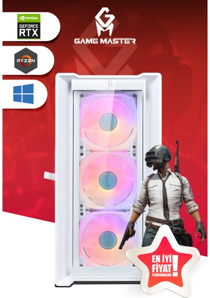 Sirius 3050 Ryzen 5 5600 Cpu 16GB 3200MHZ Ram 512GB Nvme M.2 SSD RTX3050 6gb Ekran Kartı Oyuncu Bilgisayarı Gaming Pc modelleri