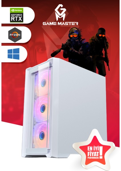 Sirius 3050 Ryzen 5 5600 Cpu 16GB 3200MHZ Ram 512GB Nvme M.2 SSD RTX3050 6gb Ekran Kartı Oyuncu Bilgisayarı Gaming Pc fırsatları