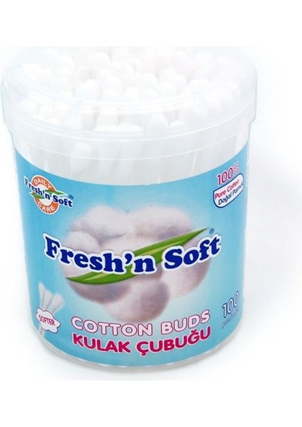 Fresh'n Soft Kulak Çubuğu Standart 100 Lü Silindir