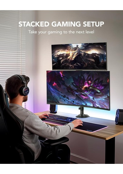 Hnds8 Çift Kol 13"-32" Amortisörlü 2-9 kg Profosyonel & Oyuncu Monitör Standı fırsatları