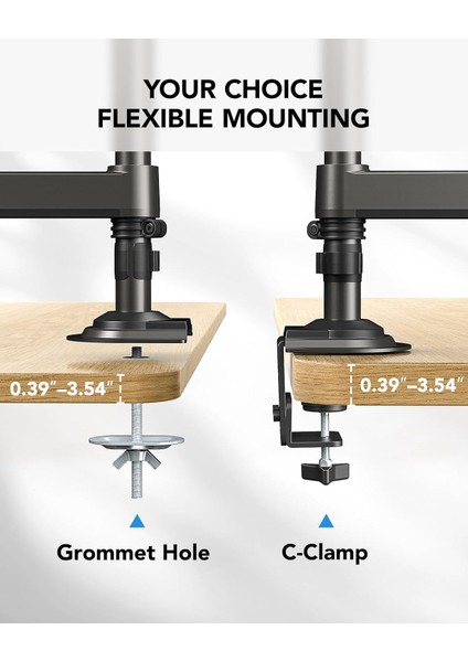 Hnds8 Çift Kol 13"-32" Amortisörlü 2-9 kg Profosyonel & Oyuncu Monitör Standı indirimleri