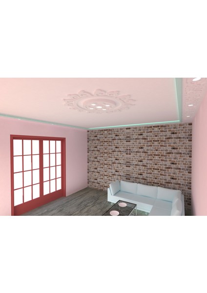 Tavan Spot Göbek Motifli Yuvarlak-01-17-Dış Çıtalı modelleri