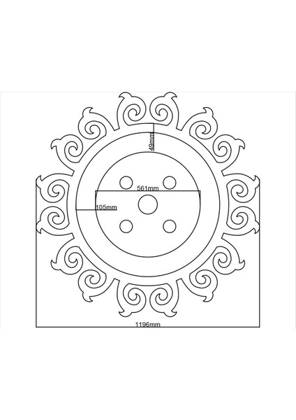 Tavan Spot Göbek Motifli Yuvarlak-01-17-Dış Çıtalı fırsatları