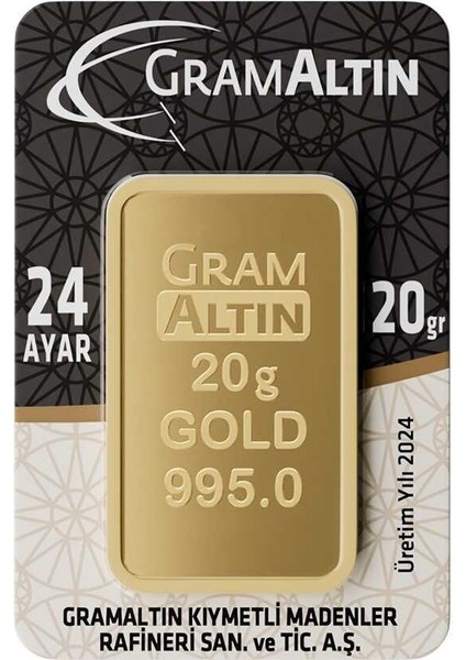 METİN GOLD 20 Gram 24 Ayar Iar Gramaltın