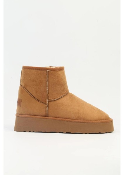 Kadın İçi Peluş Süet Taba Yüksek Taban Günlük Bot 52710