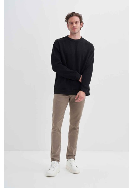 Erkek Sweatshirt Siyah 5229