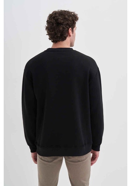 Erkek Sweatshirt Siyah 5229 modelleri