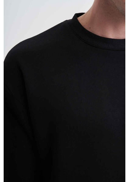 Erkek Sweatshirt Siyah 5229 fırsatları