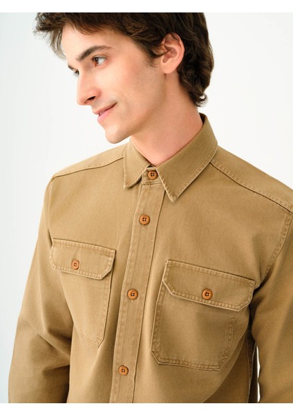 Erkek Gömlek Bej LF2036930 fırsatları
