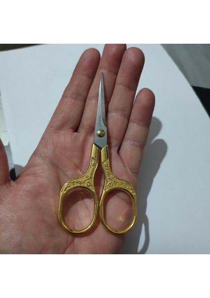 Altın Rengi Işlemeli Küçük Makas 1 Adet