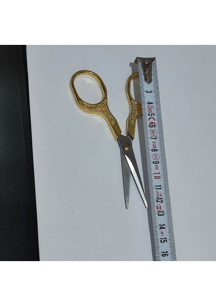 Altın Rengi Işlemeli Küçük Makas 1 Adet