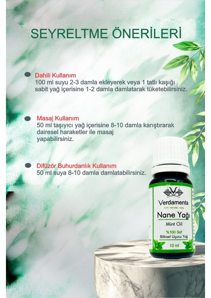 Seyreltilmemiş Doğal Aromaterapi %1 x 10 ml