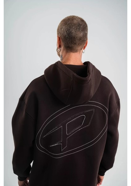 Üç Iplik Nakışlı Oversize Sweatshirt