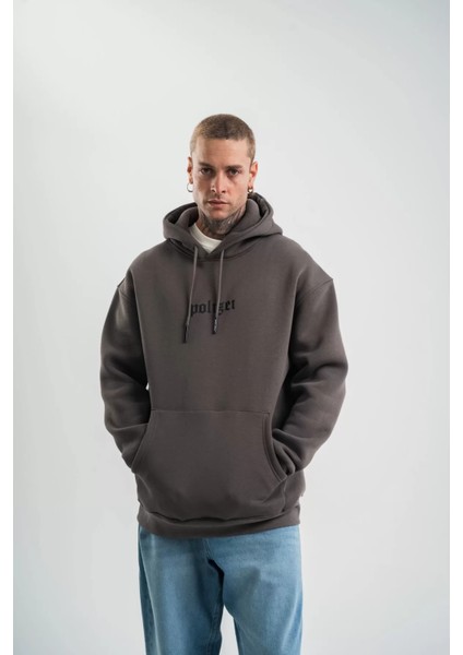 Omuz ve Sırt Baskılı Oversize Sweatshirt