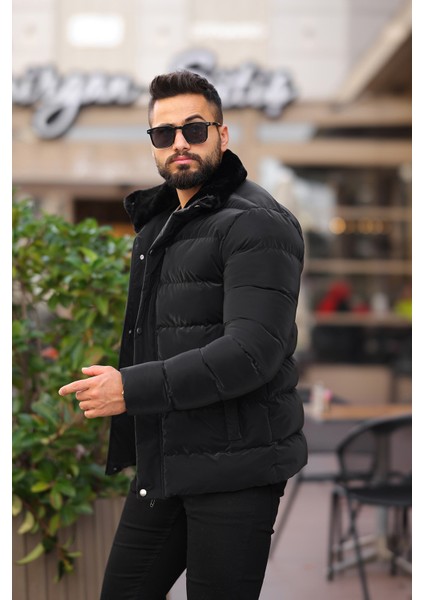 Erkek Siyah Yaka Kürk Mont fiyatları