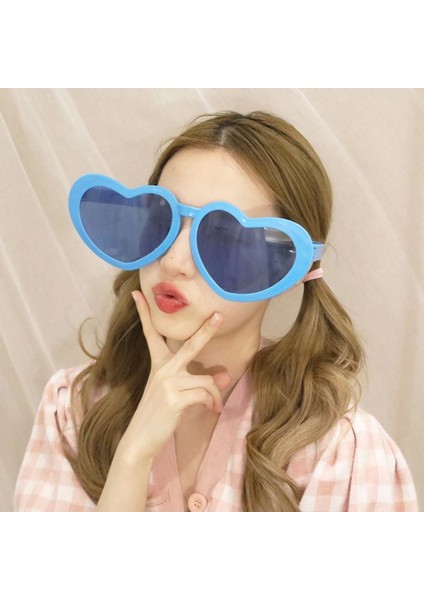 Mega Boy Büyük Kalp Şekilli Parti Gözlüğü 12 Adet Rengarenk modelleri