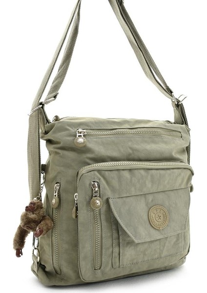 Ister Sırt Ister Omuz Ister Çapraz Askılı Fonksiyonel Kullanım Kadın Çantası 30*30 cm Büyük Boy