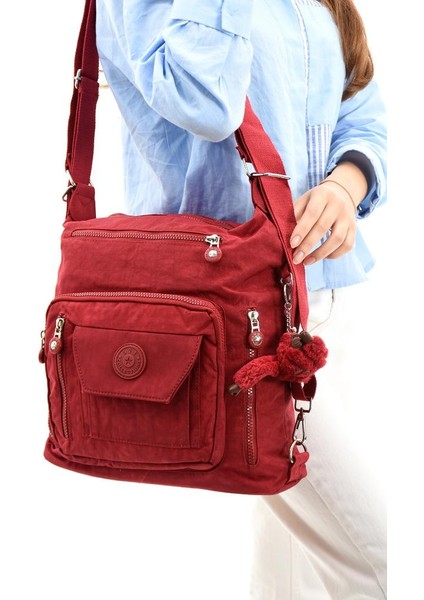 Ister Sırt Ister Omuz Ister Çapraz Askılı Fonksiyonel Kullanım Kadın Çantası 30*30 cm Büyük Boy fiyatları