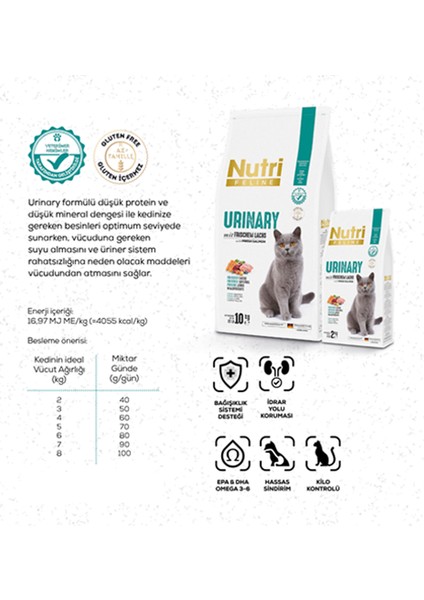 Feline Yetişkin Somon Etli Adult Urinary Kedi Maması 10 kg