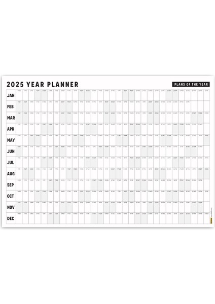 2025 Yıllık Planlayıcı Duvar Takvimi Aylık Planlayıcı Aile Takvimi Siyah Beyaz Yatay Takvim indirimleri
