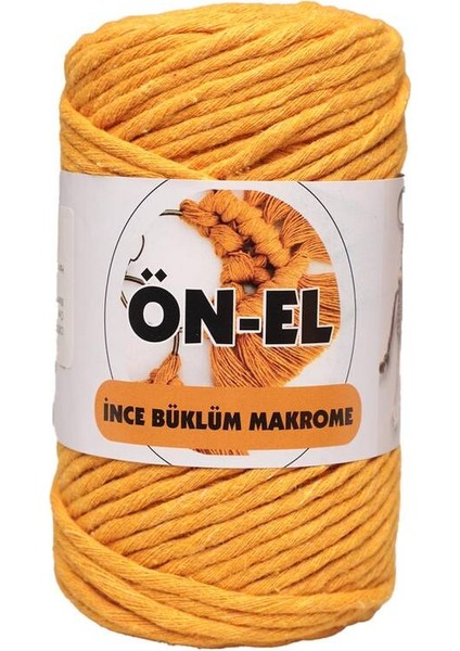 Ince Büklüm Tarama Makrome Ipi 250 Gr. | Hardal