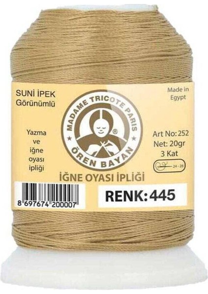 Ören Bayan Suni Ipek Oya Ipliği 20 gr | 445