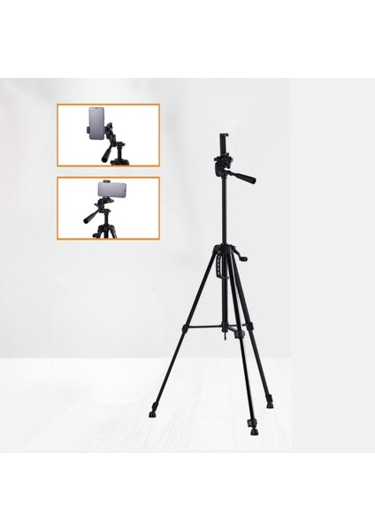 Tripod Telefon ve Fotoğraf Makinası Takılabilen 146CM Bluetooth Kumandalı Tutucu