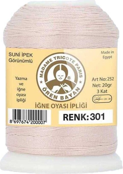 Ören Bayan Suni Ipek Oya Ipliği 20 gr | 301