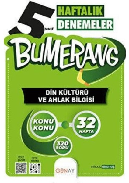 5. Sınıf Bumerang 32 Haftalık Din Kültürü ve Ahlak Bilgisi Denemeleri