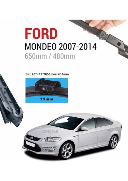 Ford Mondeo 2007-2014 Muz Silecek Takımı (Cam Sabunu Hediyeli