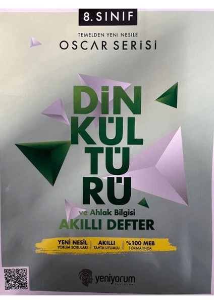 Yeniyorum Yayınları 8. Sınıf Oscar Serisi Din Kültürü ve Ahlak Bilgisi Akıllı Defter