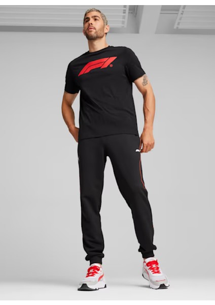 Siyah Erkek Bisiklet Yaka T-Shirt 62641501 F1 Ess Graphic Tee