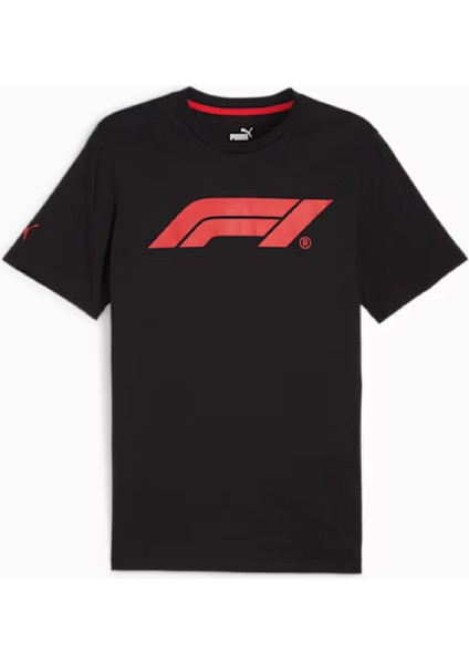 Siyah Erkek Bisiklet Yaka T-Shirt 62641501 F1 Ess Graphic Tee