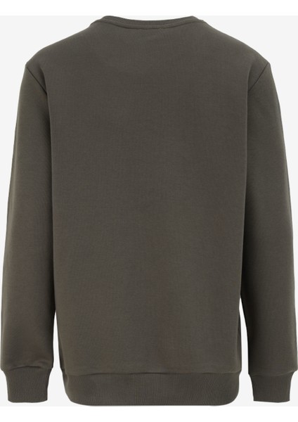 Bisiklet Yaka Baskılı Haki Erkek Sweatshırt J4WM-SWT7220 fiyatları