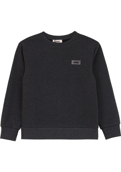 Düz Erkek Antrasit Melanj Sweatshırt J4WB-SWT7708