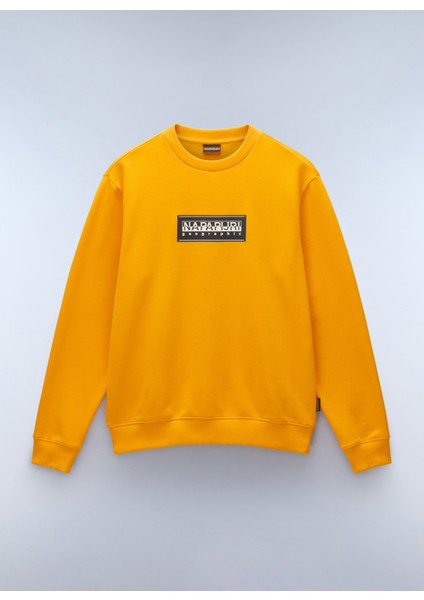 Turuncu Erkek Bisiklet Yaka Normal Kalıp Sweatshirt NP0A4I1AA671_B-BOX Logo C fırsatları