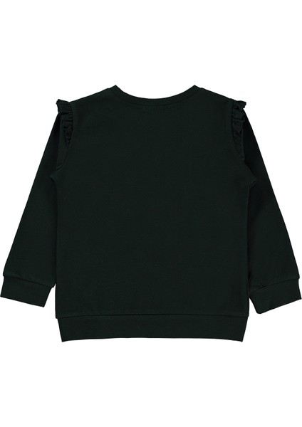 Kız Çocuk Sweatshirt 2-5 Yaş Koyu Haki