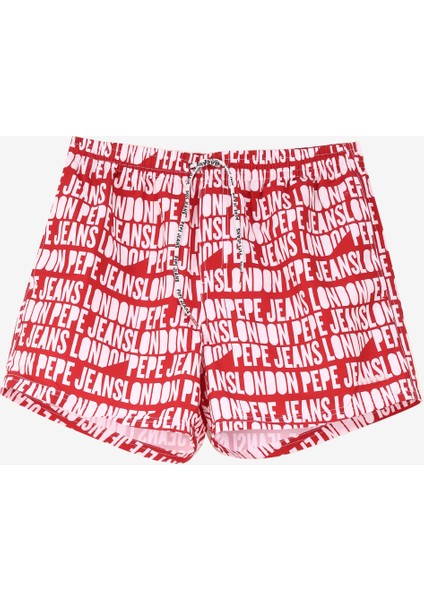 Kırmızı Erkek Şort Mayo PMB10384 257 Ao Logo Swımshort