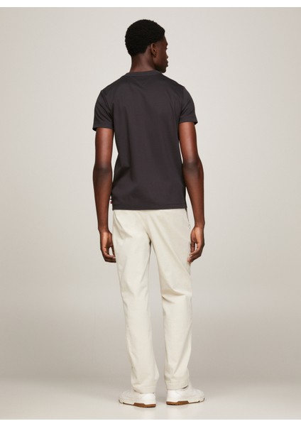 Bisiklet Yaka Siyah Erkek T-Shirt MW0MW33202BDS fırsatları