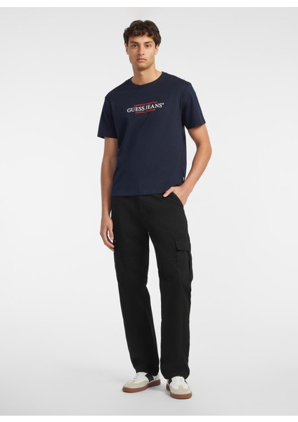 Normal Paça Siyah Erkek Kargo Pantolon M4YB40WGCV1JBLK Gj Mens Cargo Chıno
