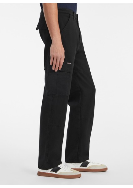 Normal Paça Siyah Erkek Kargo Pantolon M4YB40WGCV1JBLK Gj Mens Cargo Chıno